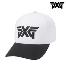 PXG 정품 남여공용 컬러 블록 피티드 골프모자 화이트