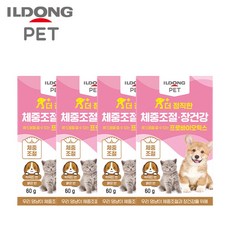 일동펫 비오비타펫 더정직한 강아지 유산균 체중 조절 다이어트 항비만 항염 60g 4개