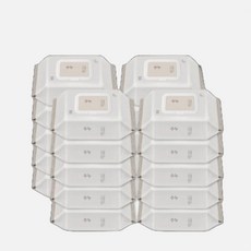 수누 프리미엄 아기물티슈 평평판판 80매x20팩_플레인 캡형, 20개