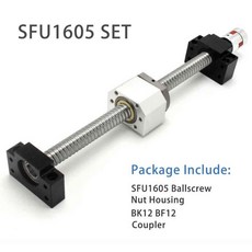 프린터 교체 원 C5 볼 스크류 SFU1605 세트 맞춤형 엔드 가공 CNC 기계 부품, 10 700mm, 10 700mm