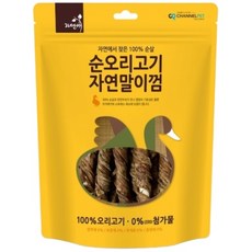 자연애채널펫 자연말이껌 건조간식, 오리고기맛, 200g, 1개 오리고기맛, 1개