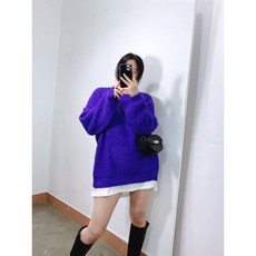 나나[오늘출발]포인트 루즈핏 알파카 니트 (1col)