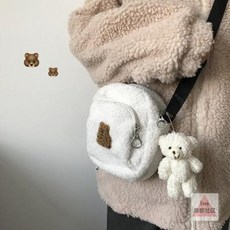 밍크가방 양털 겨울에코백 에코팩 레오파드 퍼 큐트 크로스백 여원숙일계 소녀 소프트메일