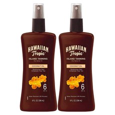 Hawaiian 트로피컬 다크 태닝 오일, 2개