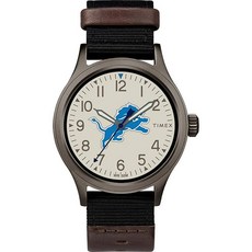 Timex 남성용 TWZFLIOMB NFL 클러치 디트로이트 라이온스 시계 마이애미 돌고래 모던.