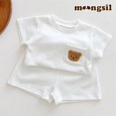 몽실이 골지베어 반팔 상하복 여름 외출복 유아 여아 남아