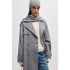 HUGO BOSS Gift set of hat and scarf made of wool mix Lona_set - 50524302 Light gray