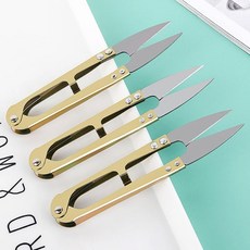 203283 직물 DIY용 실 가위 크로스 스티치 자수 U 스레드 5 개 10 12, 10pcs gold color, 10개