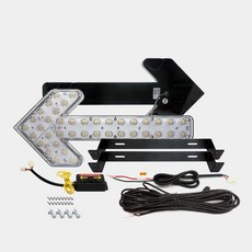 공사차량 12V 24V 화살표 LED싸인보드 장방형경광등 안전표시판, 12V용-옐로우커버, 1개