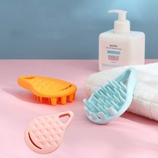 리빙쉘 두피마사지 TPR 샴푸 브러쉬, 랜덤 발송, 3개