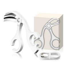 속눈썹정리기 고데기 무선 미니 마스카라 충전 휴대용 전동 올리기 뷰러 USB 집게형, 중립 포장 화이트
