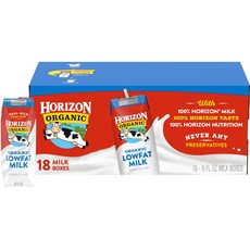 호라이즌 오가닉 저지방 우유 플레인 236ml 18개