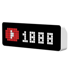 Ulanzi DIY 블루투스 알람 시계 LED 디스플레이 다기능 디지털 휴대용 픽셀 데스크탑 가정 사무실 상점용 TC001, [01] Ulanzi TC001, 1.TC001