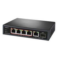 (EzNet 이지넷 NEXT-POE7006SFP-TP (스위칭허브/4포트/1000Mbps+1G 1포트or1SFP/PoE+/랙마운트가능 이지넷/스위칭허브/랙마운트가능/포트, 단일 모델명/품번