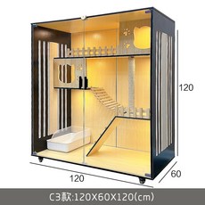 고양이 동물병원 격리장 케이지 원목 숨집 캣타워 초대형 박스집 분리장, 1개, 방수 C3 모델