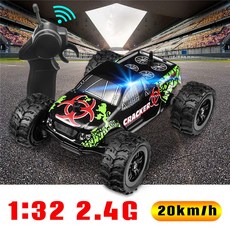 1:32 9115M RC 자동차 2 4Ghz 2WD 4C 미니 고속 라디오 제어 레이싱 바위 크롤러 어린이용 오프로드 차량 장난감 RC 카스, 01 green