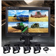 인대쉬형모니터 7inch/9inch사분 옥수수 수확기 화물차 차량후진영상 4길 화면 12V24, T11-7inch2길 A(미포함 분할 기능)