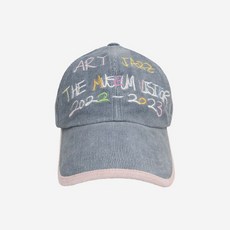 국내매장정품 더뮤지엄비지터 아트 재즈 볼캡 블루 라이트 핑크 23SS The Museum Visitor Art Jazz Ballcap Blue Light Pink