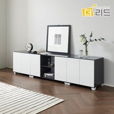 거실장 다용도 아쿠아 거실가구 모던 세트 수납가구 2200 하이그로시 수납장 높은 심플 서랍 수납장, 365 그레이