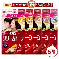 (무료배송)비겐크림톤 40gX5통 멋내기염색약, 5통, 3G