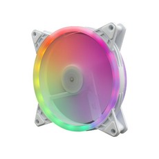 AONE 스톰 Auto RGB 더블링 140mm 화이트 시스템쿨러 저소음 케이스 쿨링팬, 2024년