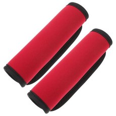 ERINGOGO 유모차 여행용 가방 보관 체크 비행기 2pcs 왜건 핸들 커버 여행 필수품 수하물 그립 용 교체 식별자 독특한 지갑 스트랩 네오프렌 Q1287542, Dark Red, 15.2X14cm, 2개