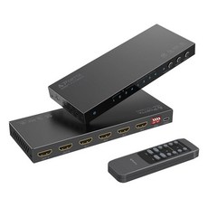 4K 60Hz HDMI 매트릭스 4x2 PORTTA 4 in 2 아웃 스위치 스플리터 토스링크 3.5mm 오디오 추출기 ARC 16 EDID 모드 다운스케일 및 IR 원격, 오디오 추출기가 있는 HDMI 매트릭스 4x2 - 매트릭스오디오