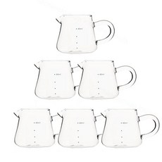 쥬디 눈금형 내열유리 시럽잔 밀크저그 40ml, 투명, 6개 투명 40ml, 6개