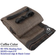 야외 차양 HDPE 차양 네트 안뜰 Pergola 태양 쉼터 홈 테라스 발코니 태양 캐노피 자외선 차단 수영장 차양 돛, [03] Coffee Color, [10] 1.2x4m, 1개