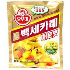 강황 51.6% 증가 오뚜기 백세카레 매운맛 100g(4~5인분) 1개