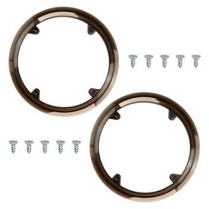 플라이린 2Pcs 4구 자전거 스프로킷 커버 장착 나사가 있는 두꺼운 체인 가드 산악 자전거/도로 자전거를 위한 플라스틱 체인휠 보호 가드 커버, Brown