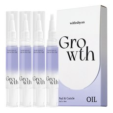 위드샨 네일&큐티클 오일펜 세트 대용량, 1세트, 그로쓰 그로쓰 케어 4ml x 4ea 1세트, 그로쓰 그로쓰 케어 4ml x 4ea