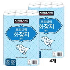 커클랜드 프리미엄 화장지 3겹 롤화장지 30롤, 40cm, 4개