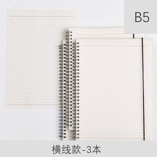3 학년 2 반 문구 코일 북 심 플 노트 학생 다이 어 리 체크 북 모 노 그래프 PP 재질 표지 B5 크로스 - 3 권
