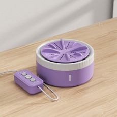 속옷세탁기 3 옷 타이밍 속옷 기어 터빈 미니 회전 휴대용 세탁기 양말, Purple