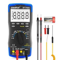 HoldPeak HP-770HC/HP-770HC-APP True RMS 자동 범위 측정 프로브 NCVBluetooth 연결 데이터 홀드 기능 디지털 멀티 미터, [01] HP-770HC, 1개