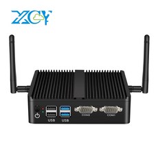 팬리스 미니 PC 인텔 셀러론 J4125 쿼드 코어 듀얼 NIC 기가비트 LAN 2x RS-232 직렬 포트 6x USB WiFi 4G 임베디드 IPC, 8G RAM 128G SSD WiFi, intel Core i3-4005U