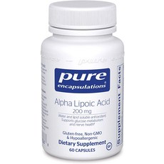 Pure Encapsulations 퓨어인캡슐레이션 Alpha Lipoic Acid 200mg 알파리포산 ALA 60캡슐 1병, 68