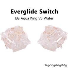 기계식키보드 게이밍 Everglide EG Aqua King V3 워터 킹 선형 스위치 5 핀 RGB 37g 55g 62g 67g MX 클리어 바디 GMK67, 없음, 없음