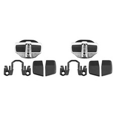 TRD 문짝 스태빌라이저 잠금 보호대 래치 스토퍼 커버 닛산 모든 시리즈 E12 C27 킥스 X-TRAIL, 01 SilverBlack 2Set