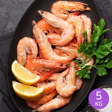 [마칸] 자숙 흰다리새우 5kg 1박스 대 (300마리 찐새우), 1개