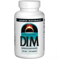 쏘스내츄럴스 Source Naturals 소스 내추럴스 딤 바이오페린 디인돌릴메탄 100mg 비타민E 이상 120정, 1개