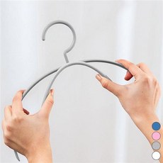 어깨 뿔 방지 라운드 옷걸이 LM-0089, 화이트, 1개
