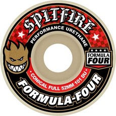 Spitfire 스케이트보드 휠 58mm 원뿔형 풀 F4 101A 포뮬러 4