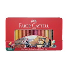 파버카스텔 유성색연필 세트 일반 100색 틴케이스 115805, 1세트