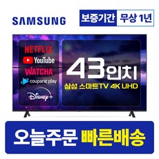 삼성 43인치 TV 4K UHD 스마트TV 43CU7000 23년형 LED 미러링 넷플릭스 유튜브, 수도권스탠드, 43형