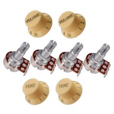 shangren 2xGuitar 전위차계 A250K B250K 볼륨 톤 컨트롤 노브 액세서리 부품, 1개
