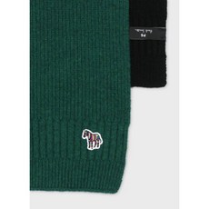 Paul Smith Zebra one point knit scarf 230463 L560 Black