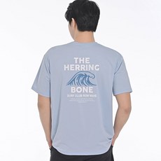 헤링본 남자 루즈핏 반팔 빅사이즈 래쉬가드 비치웨어 상의 빅사이즈 RH367M