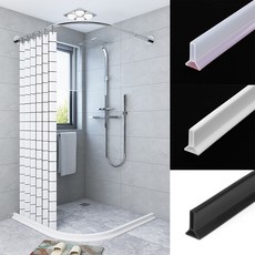 B&M 샤워부스 물막이 실리콘 물막이 건식 욕실 물튐방지 물때 방지 비엔엠, 기본형 (3cm), 화이트, 2.5M (실리콘증정), 1개